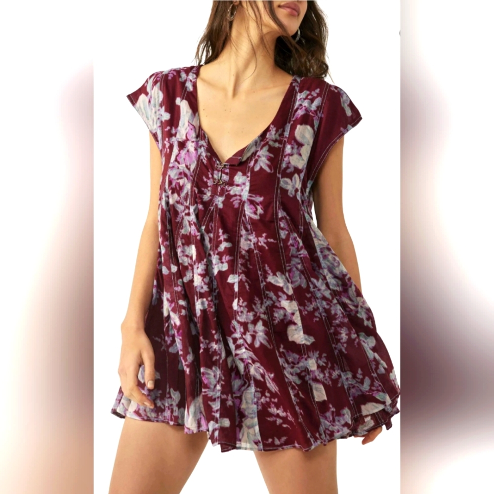 NWT🔥$128 Free People Gorgeous "Sully" Breezy Swinging Trapeze Dress🌺 Last 1!